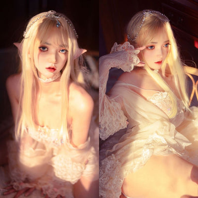 SY Doll | 150cm/4ft9 Flat Breasts Charming Elf Cosplay Lifelike Full Silicone Sex Doll - Monica