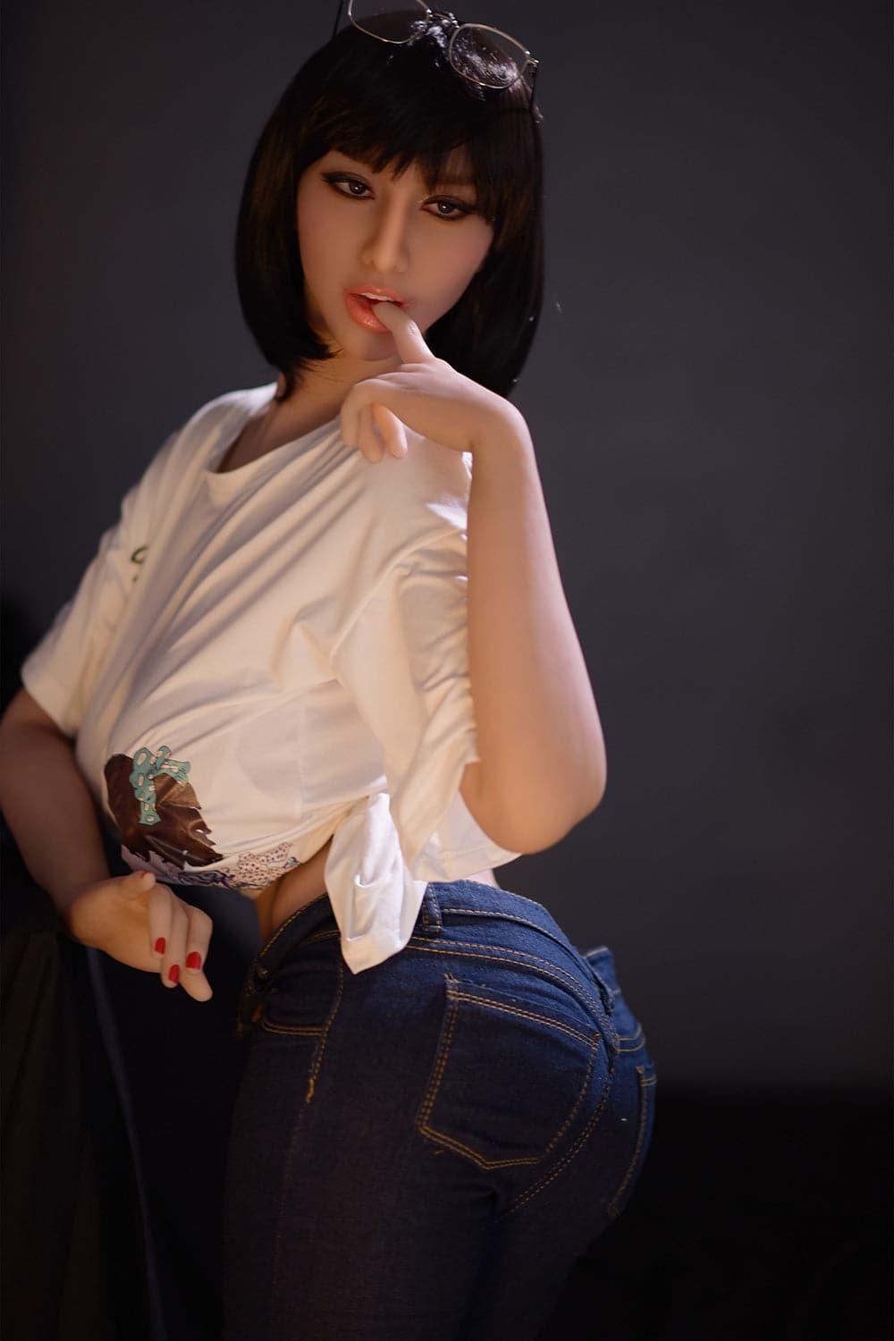 6YE | 163cm (5' 4") J-Cup Big Tits Big Butt Black Short Hair Sex Doll - Suzanne