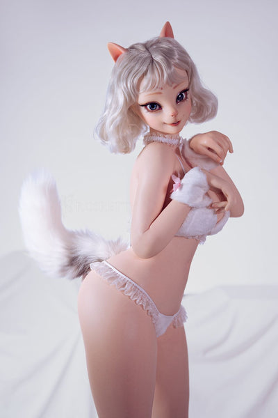 Rosretty Doll | 164cm/5ft5 Big Breasts Anime Furry Playful Feline Realistic Silicone Sex Doll - Elena (In Stock US)