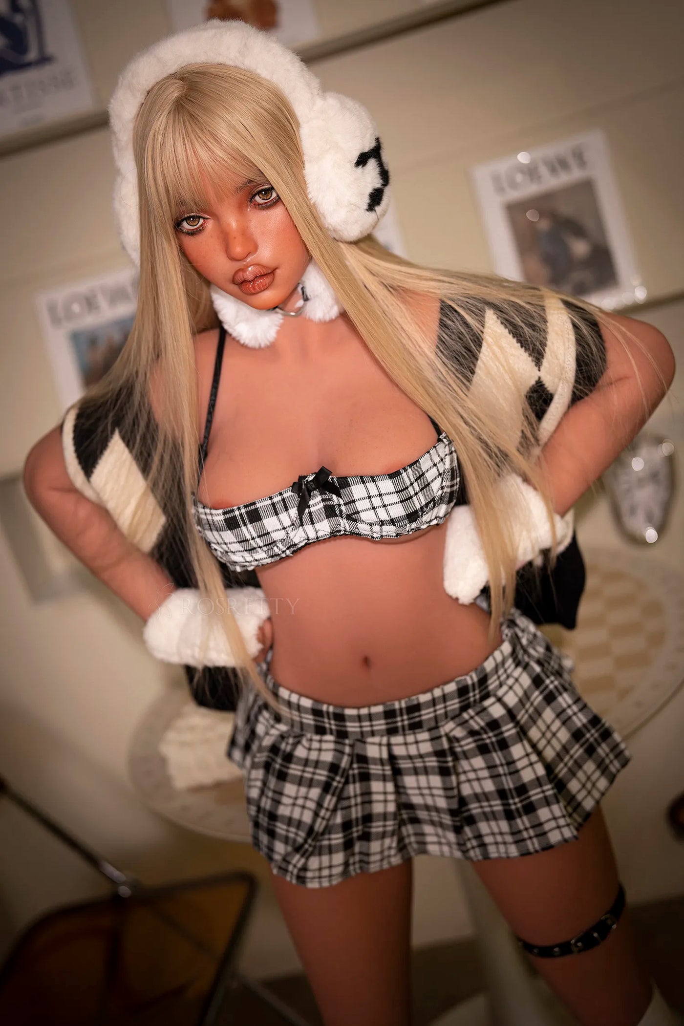 152cm/4ft12 Big Breasts Charming Tan Skin Blonde Beauty Realistic TPE Sex Doll  - Susan