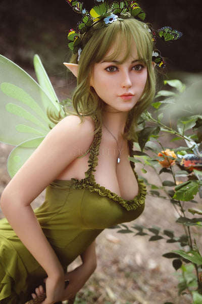 Rosretty Doll | 160cm/5ft3 Big Breasts Enchanted Forest Elf-Ears Green Fairy Realistic TPE Sex Doll - Lyra