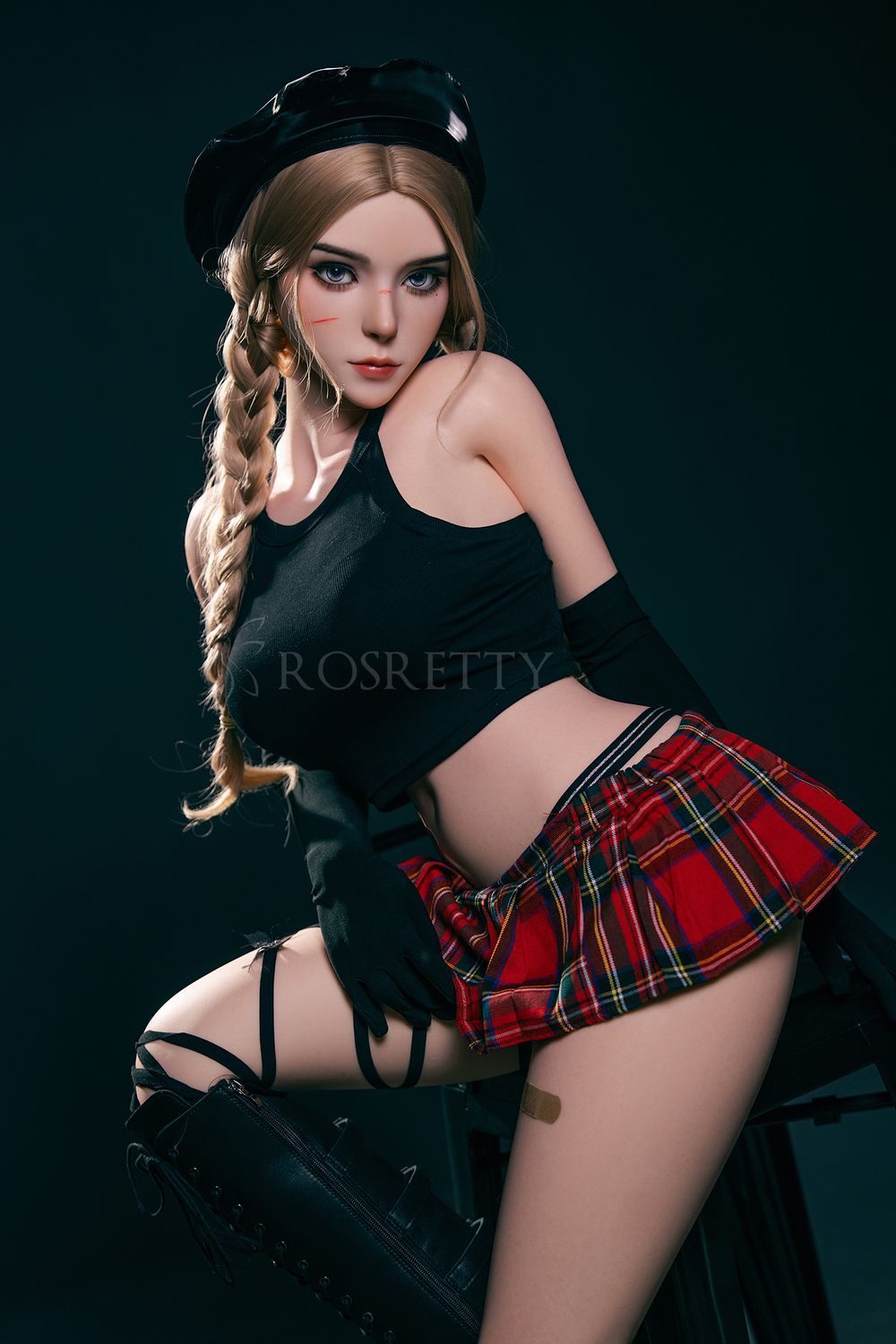 ROSRETTY-164cm Anime Schoolgirl Silicone Sex Doll – Big Breasts Custom
