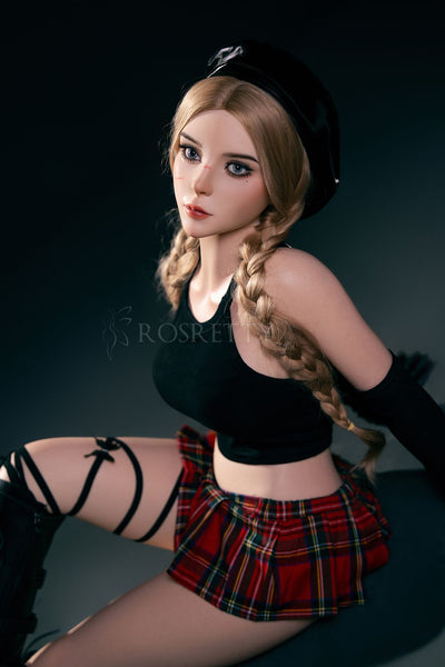 ROSRETTY-164cm Anime Schoolgirl Silicone Sex Doll – Big Breasts Custom