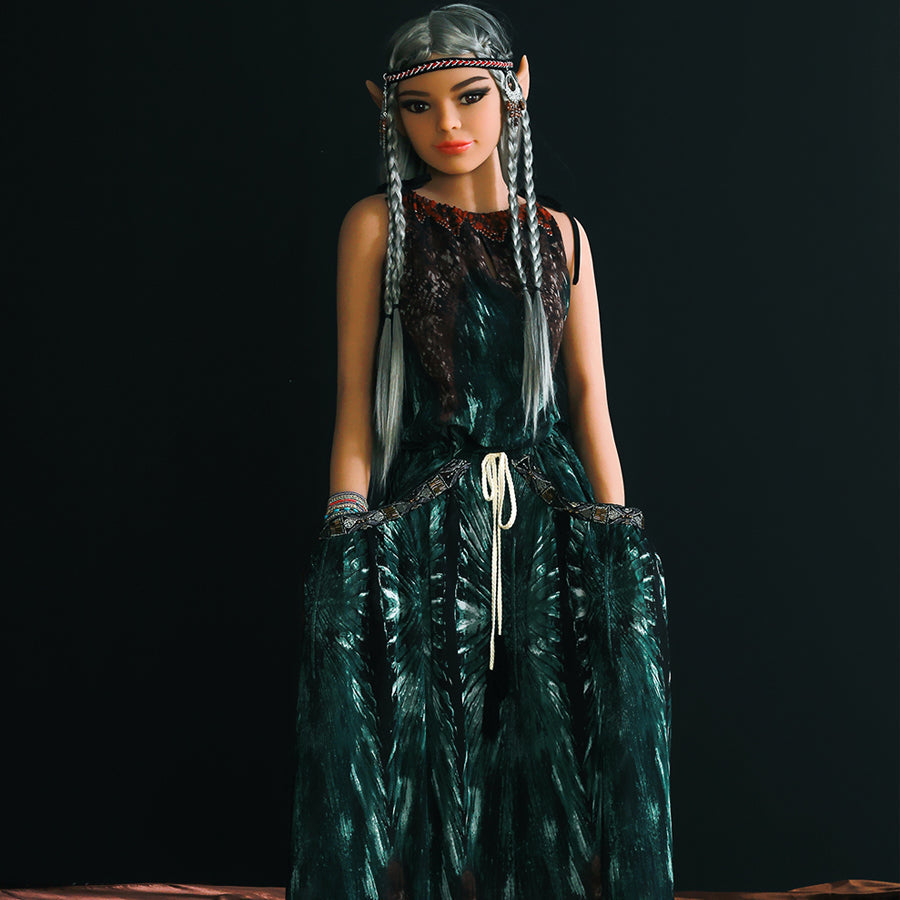 SY Doll | 5ft1(155cm) Ultra  Flat Chest Elf Sex Doll With Gray Hair - Fontaine - DearLoverDoll