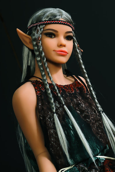 SY Doll | 5ft1(155cm) Ultra  Flat Chest Elf Sex Doll With Gray Hair - Fontaine - DearLoverDoll