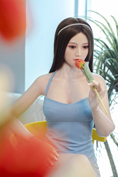 158cm (5ft2) Tiny Breast Cute Sex Doll With Golden Curly Hair - DearLoverDoll